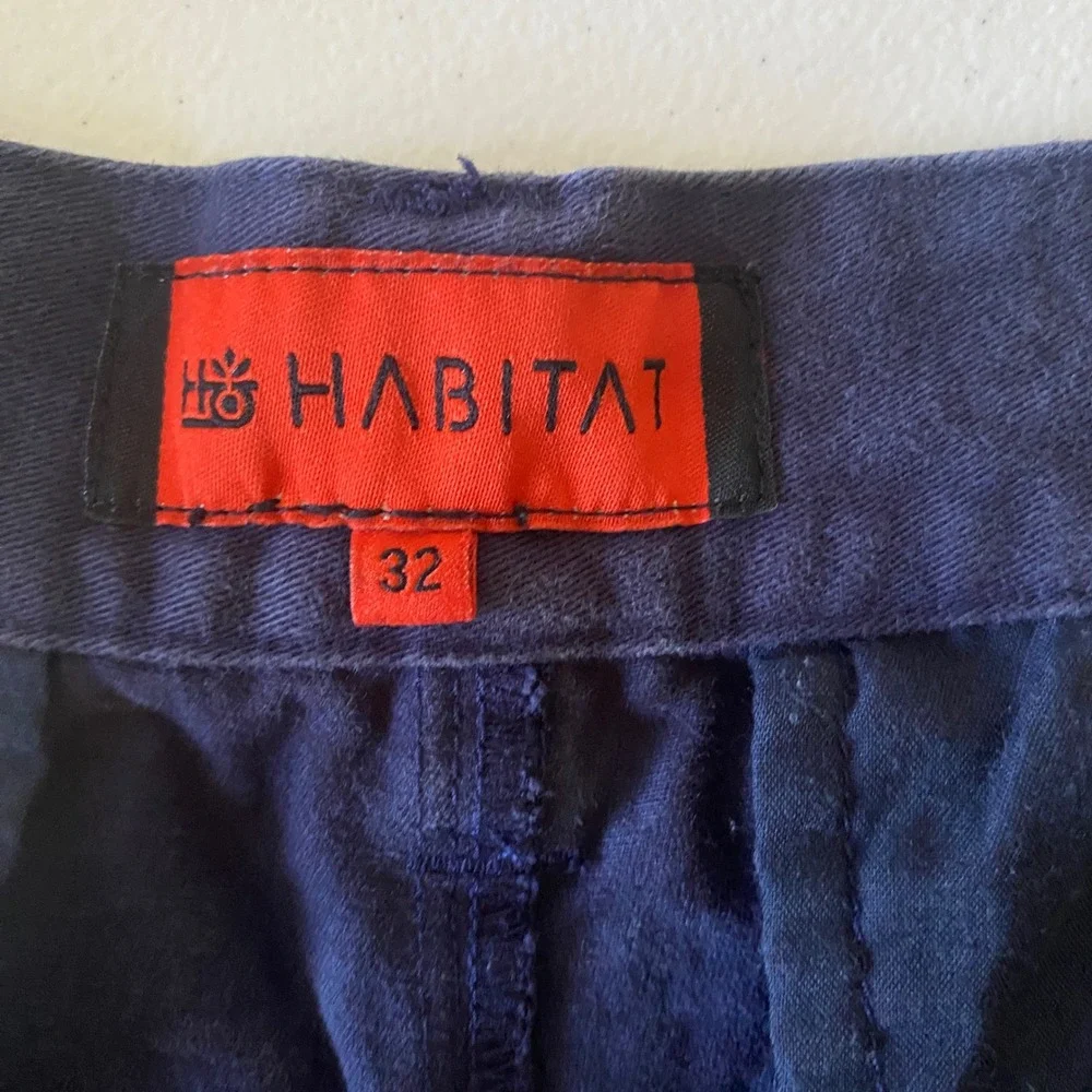 Habitat Skateboards Men's Chino Pants Size 32 Navy Blue Straight Leg Skate Wear